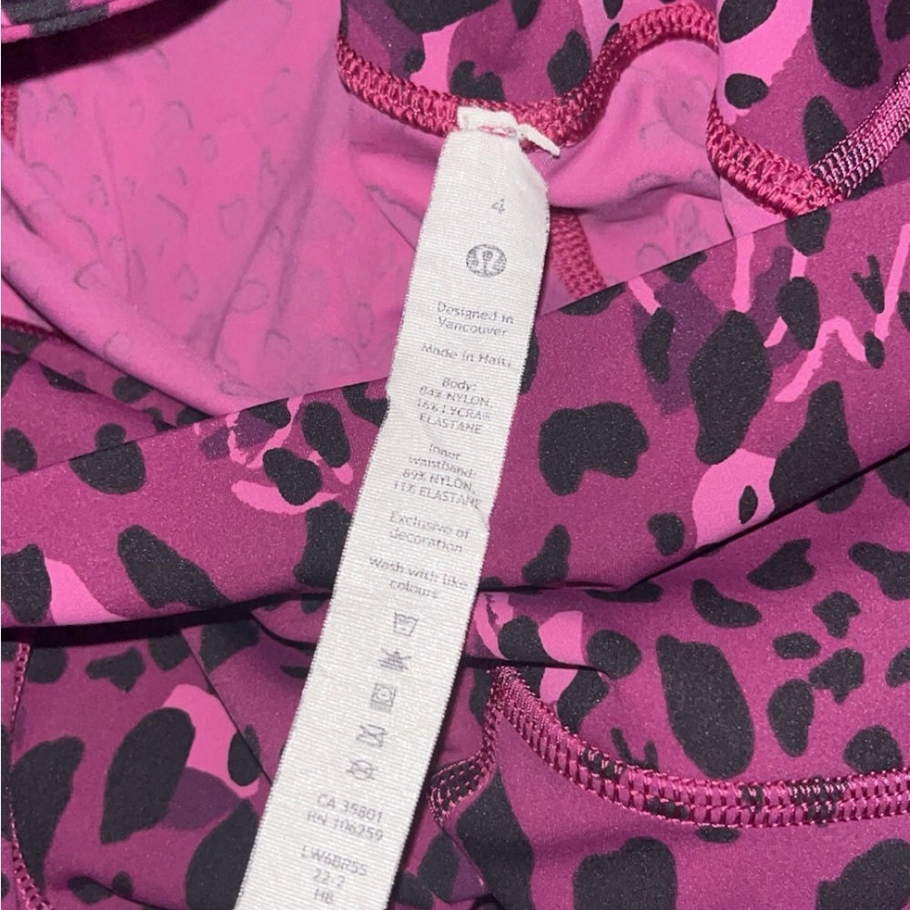 Lululemon Pink and Black Patterned Leggings and tank set - Picture 7 of 13